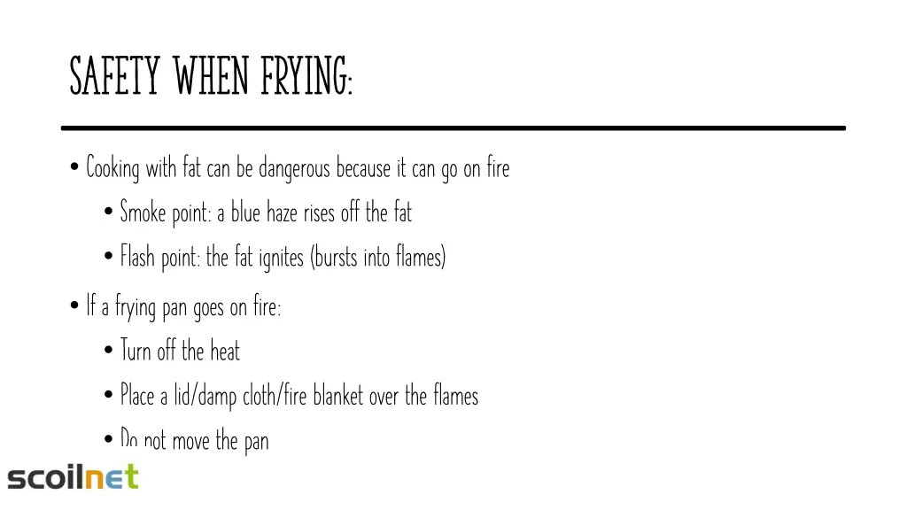 safety when frying