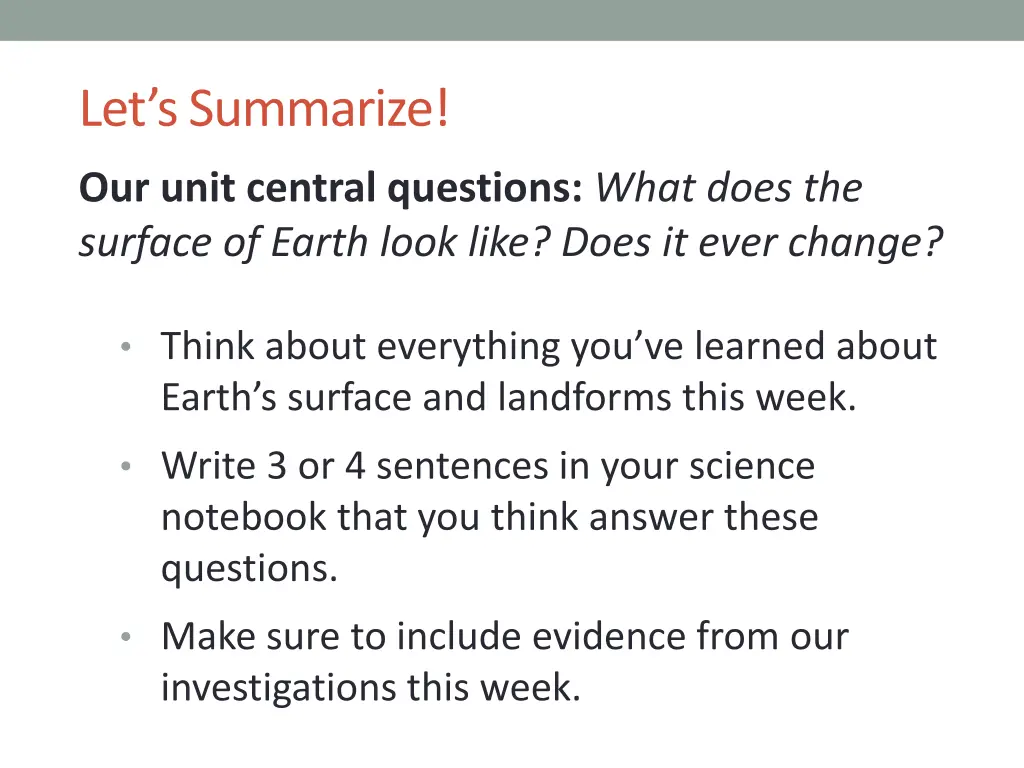 let s summarize 1