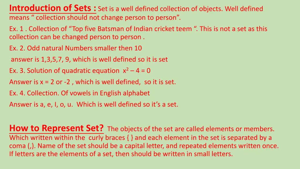 introduction of sets set is a well defined