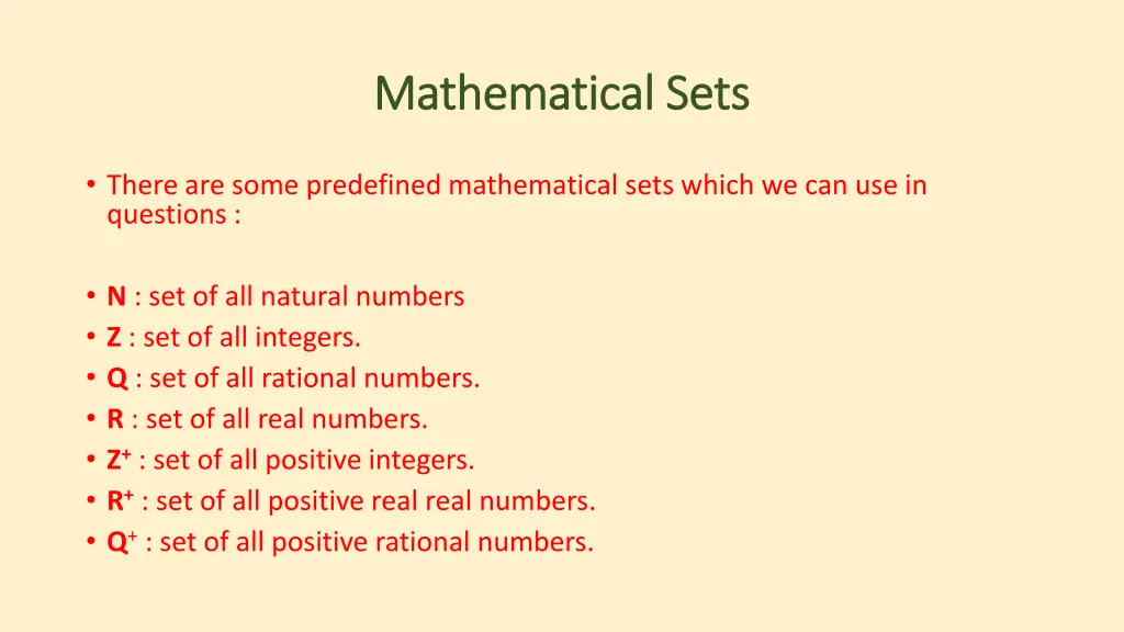 mathematical sets mathematical sets