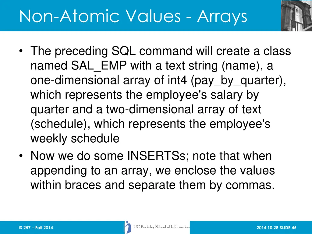 non atomic values arrays 1
