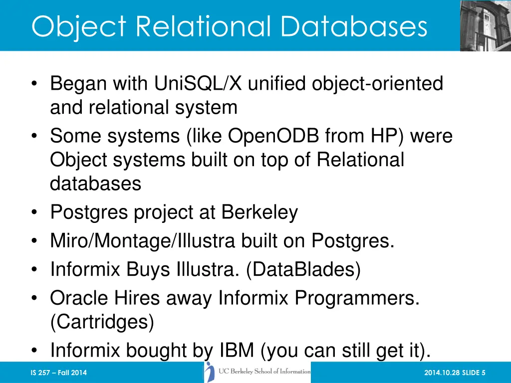 object relational databases 1