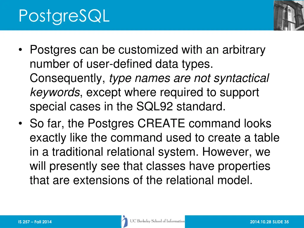 postgresql 1