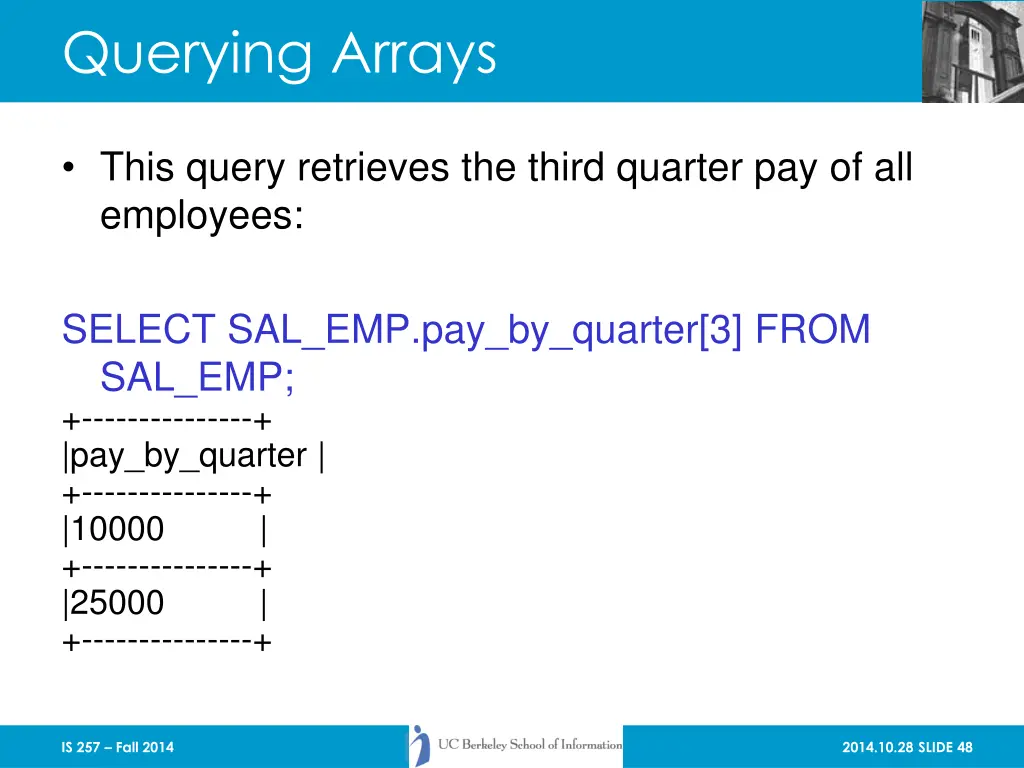 querying arrays 1