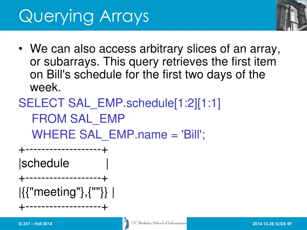 querying arrays 2