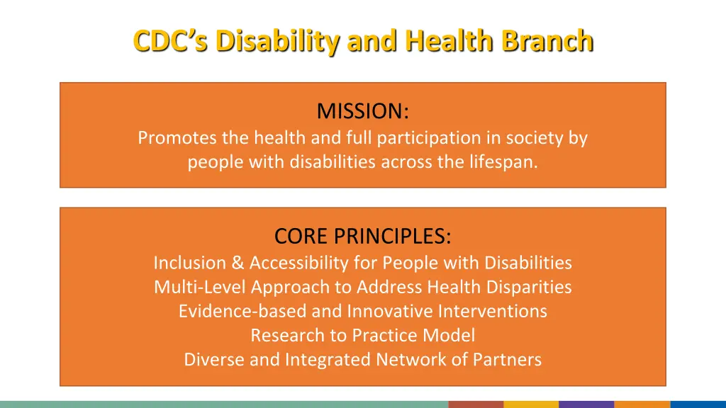 cdc s disability and health branch