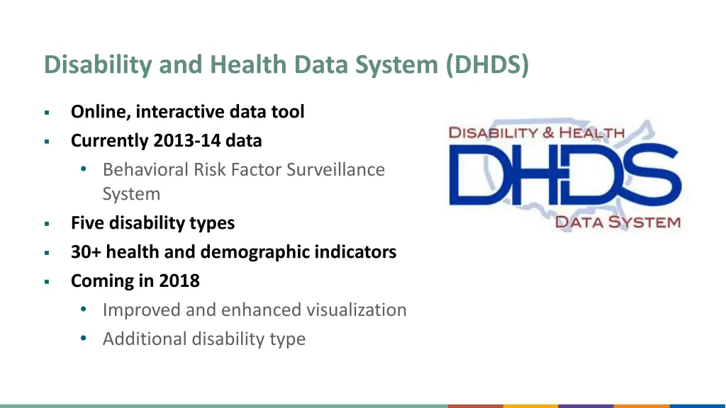 disability and health data system dhds