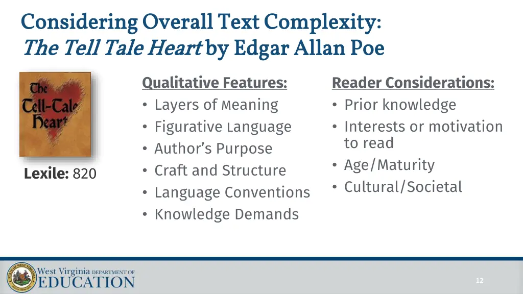 considering overall text complexity considering