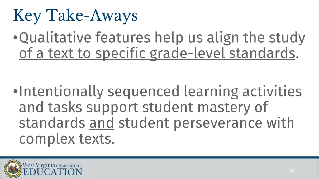 key take aways qualitative features help us align