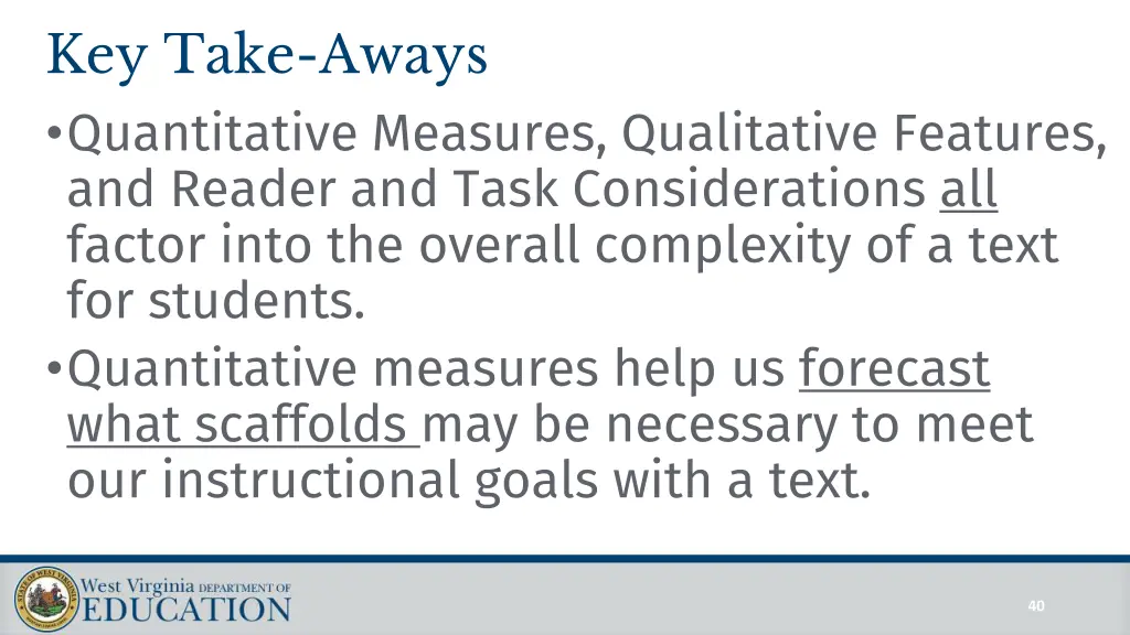 key take aways quantitative measures qualitative
