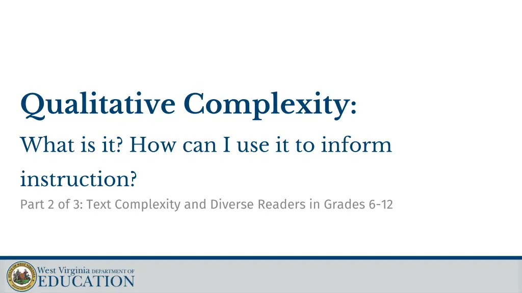 qualitative complexity