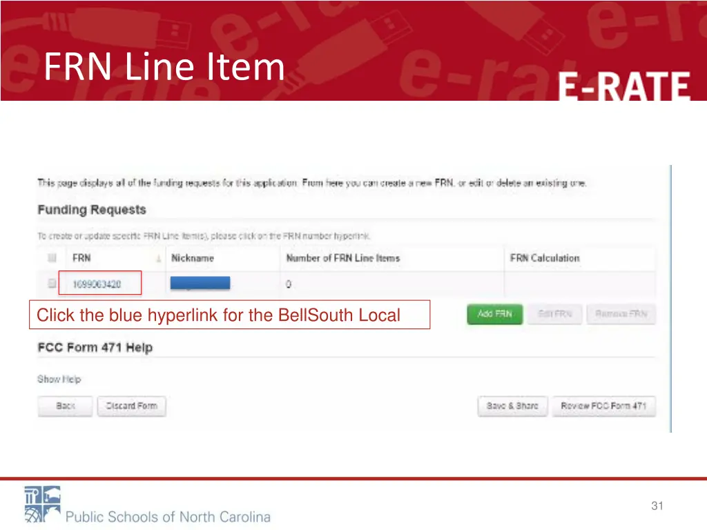 frn line item