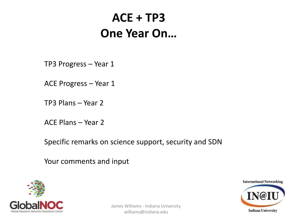 ace tp3 one year on
