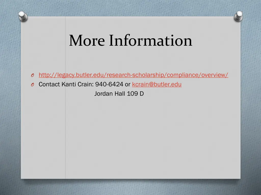 more information
