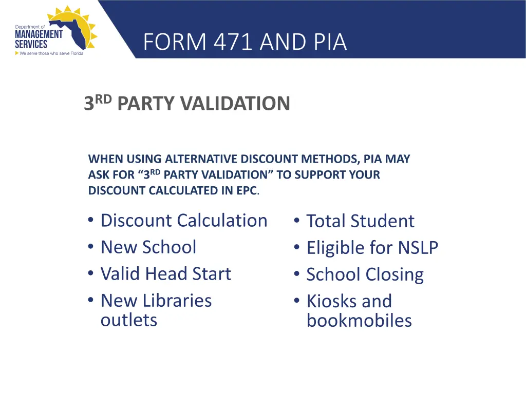 form 471 and pia 13