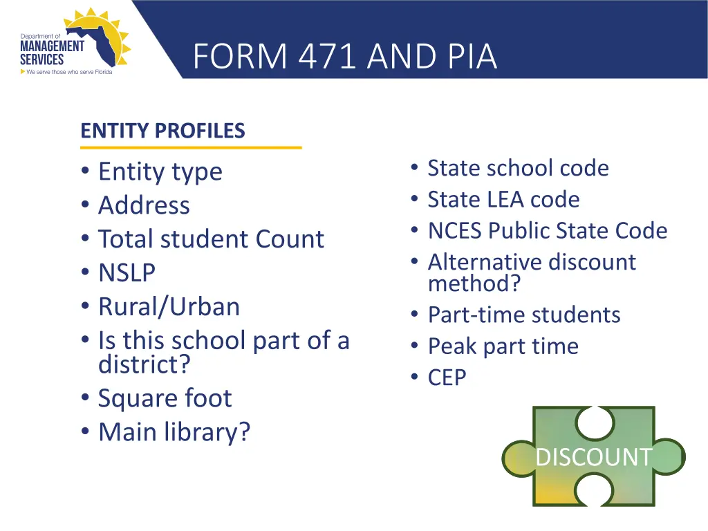 form 471 and pia 3