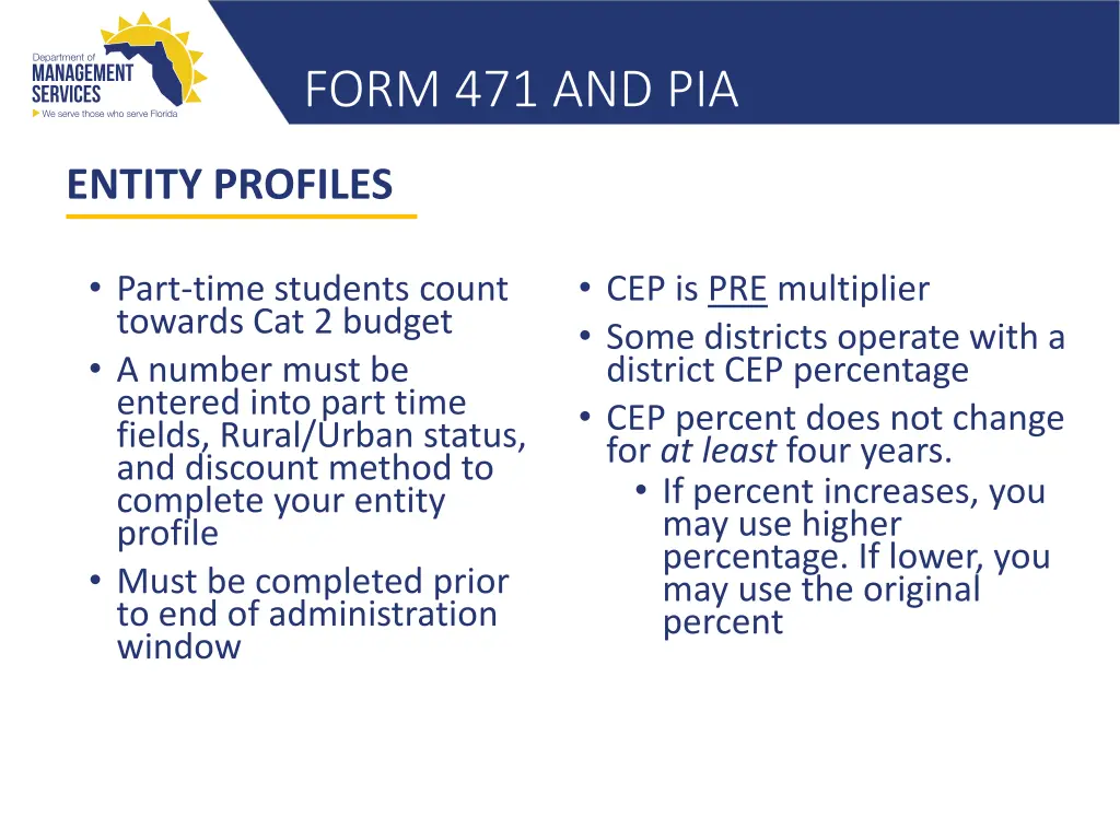form 471 and pia 6