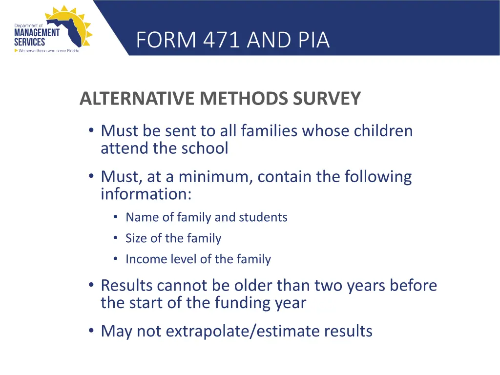 form 471 and pia 9