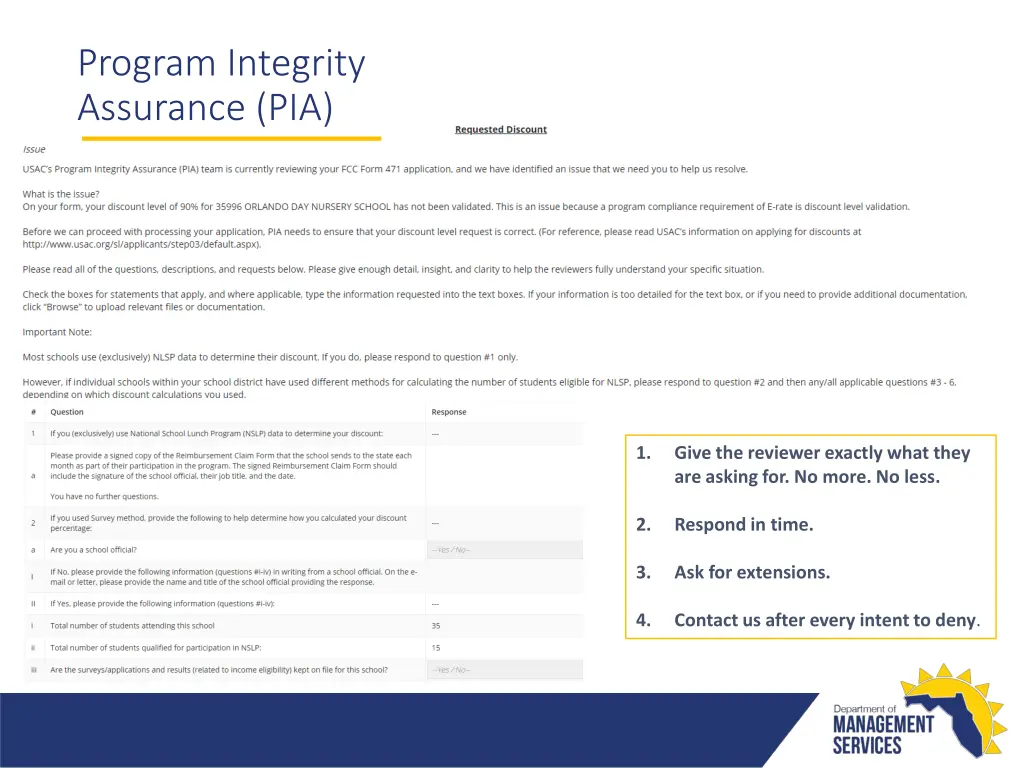 program integrity assurance pia 1