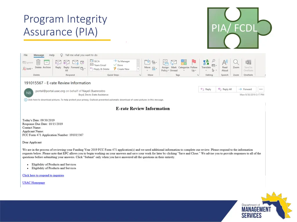program integrity assurance pia