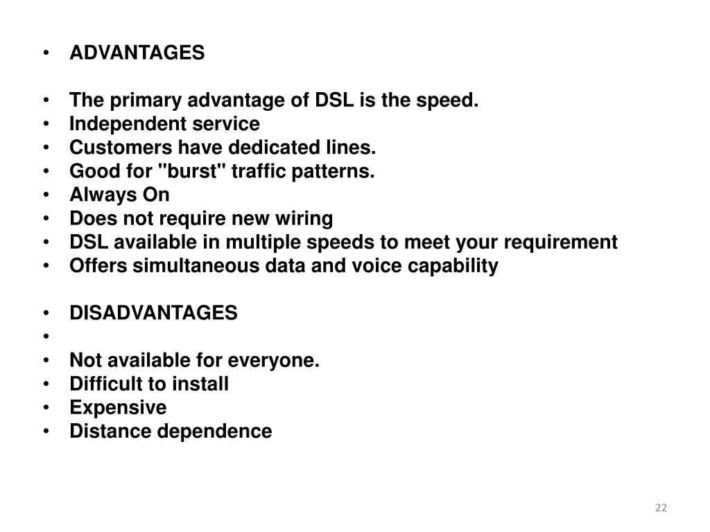 advantages