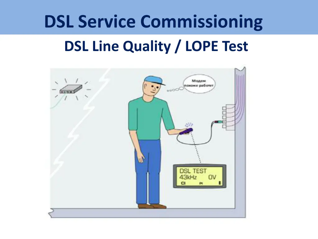dsl service commissioning dsl line quality lope