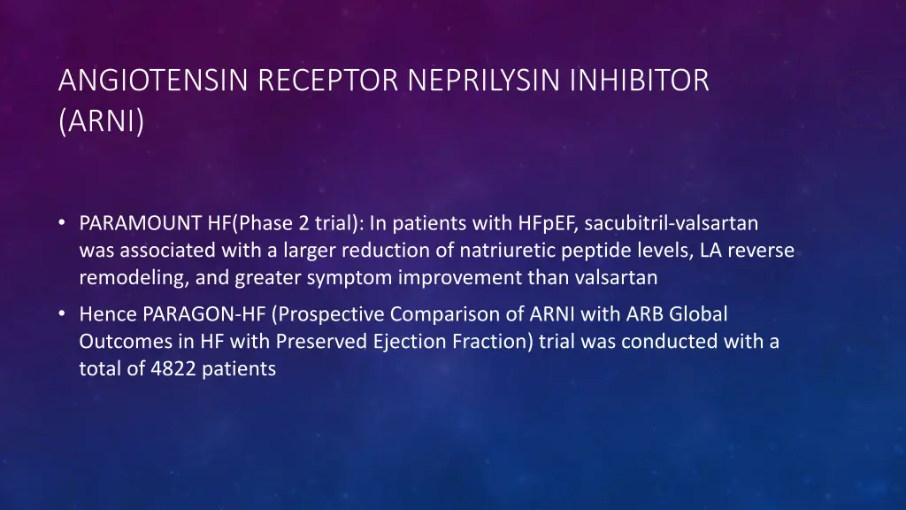 angiotensin receptor neprilysin inhibitor arni