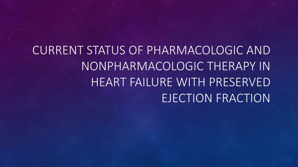 current status of pharmacologic