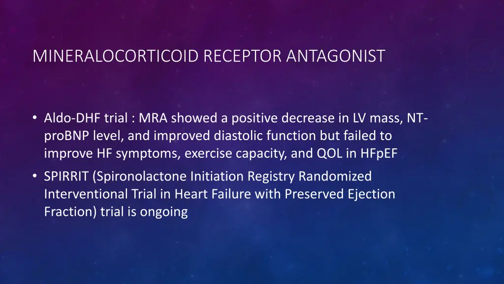 mineralocorticoid receptor antagonist