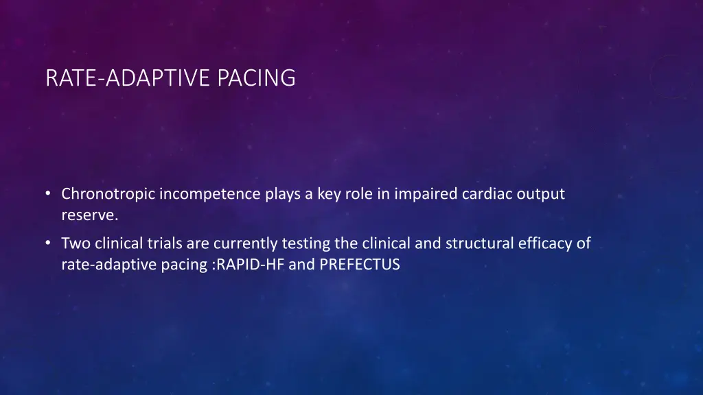 rate adaptive pacing