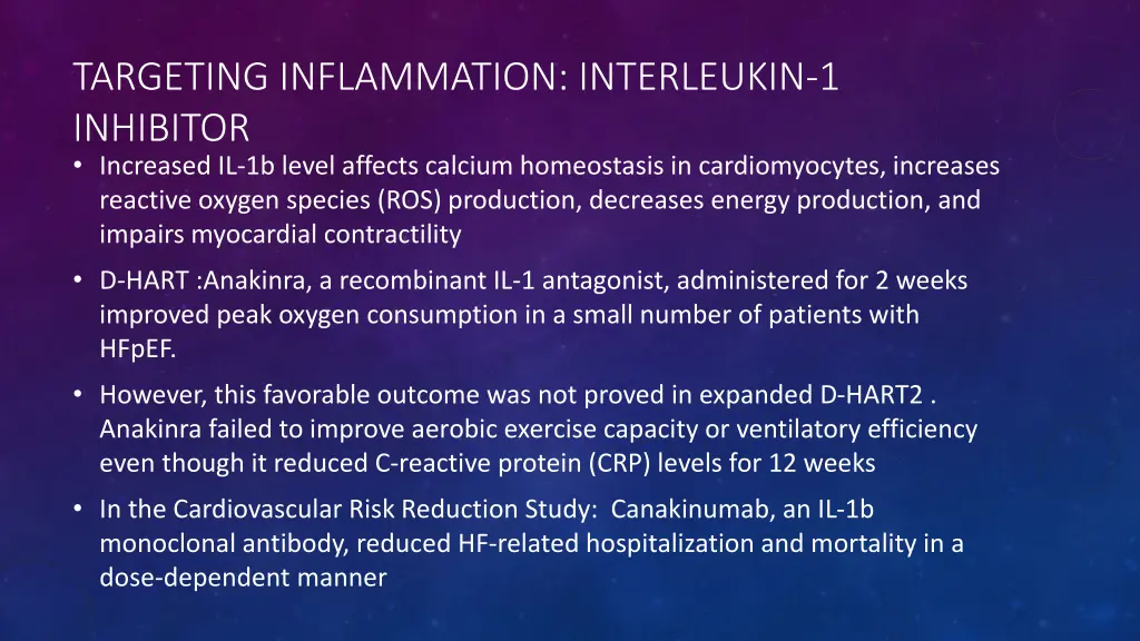 targeting inflammation interleukin 1 inhibitor