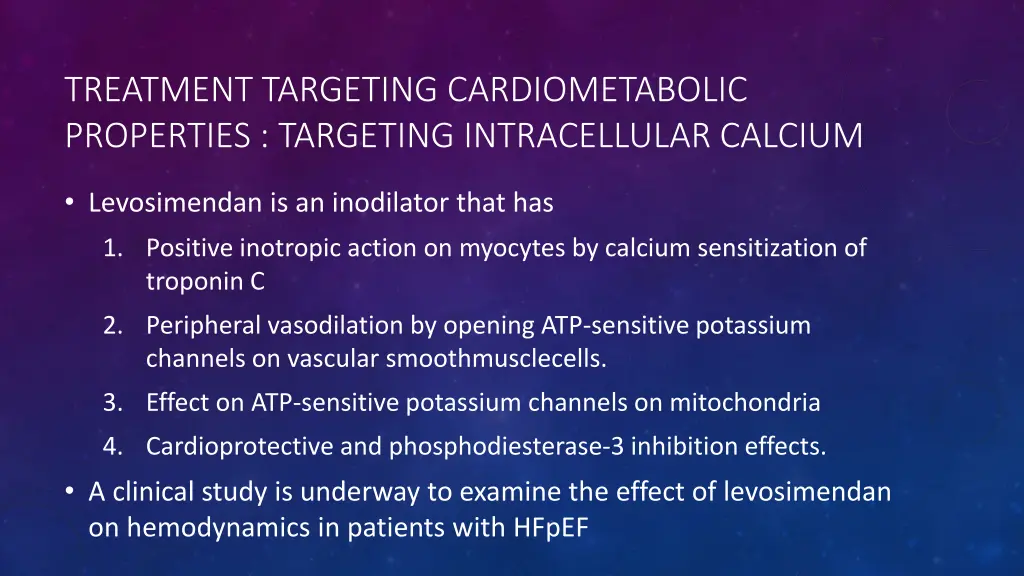 treatment targeting cardiometabolic properties 1
