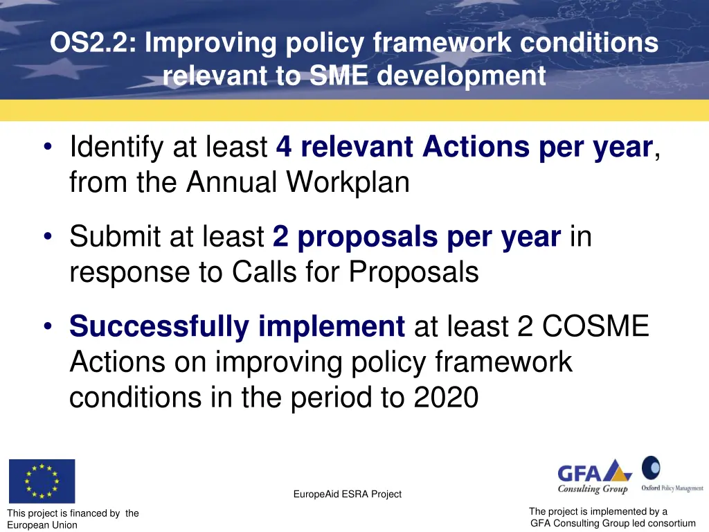 os2 2 improving policy framework conditions
