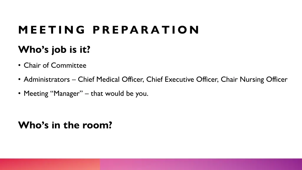 meeting preparation