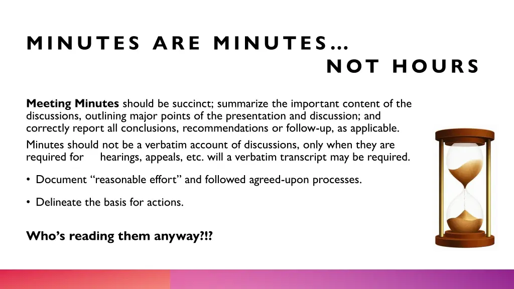 minutes are minutes