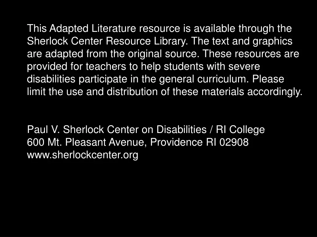 this adapted literature resource is available