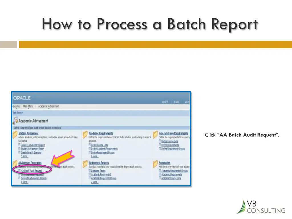how to process a batch report 6