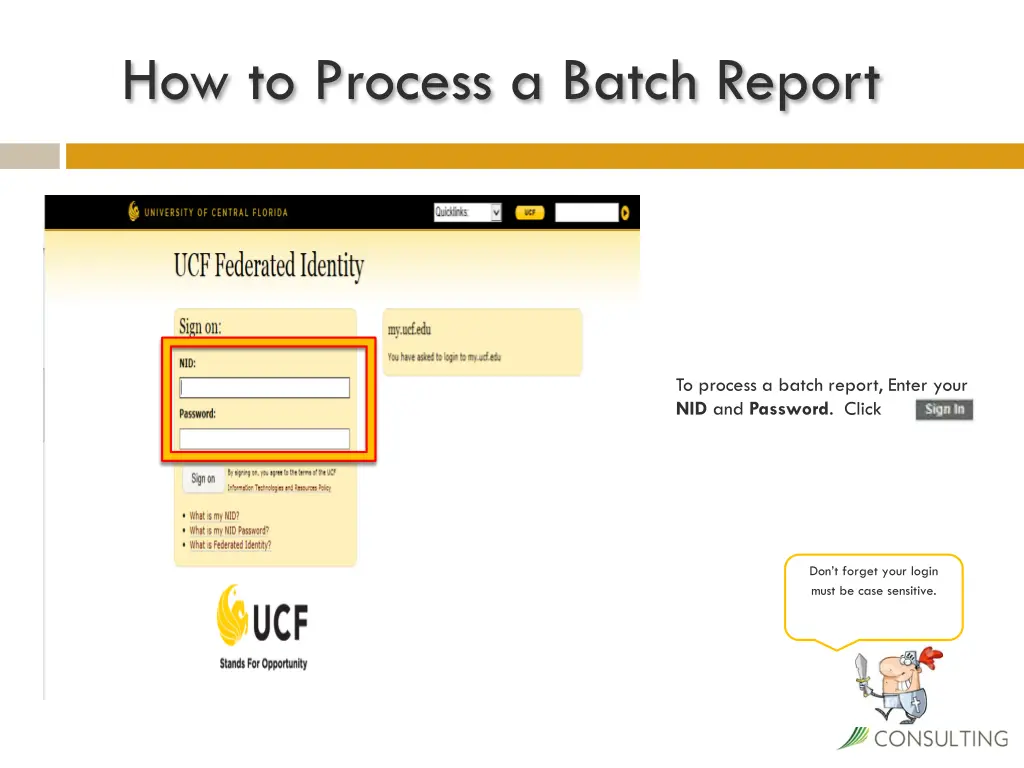 how to process a batch report