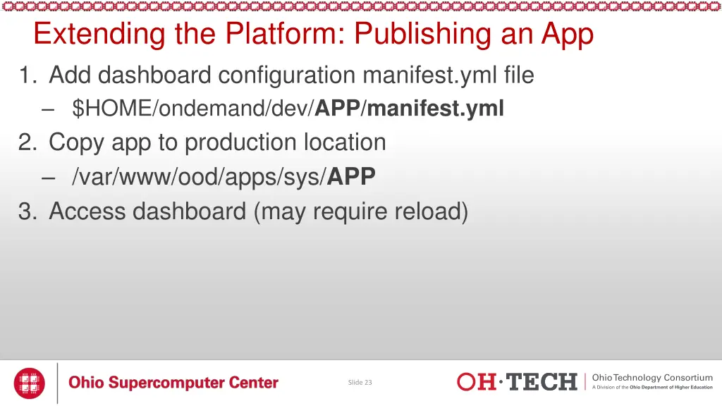 extending the platform publishing