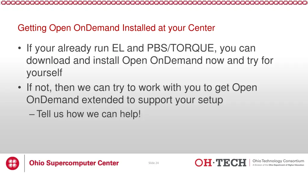 getting open ondemand installed at your center