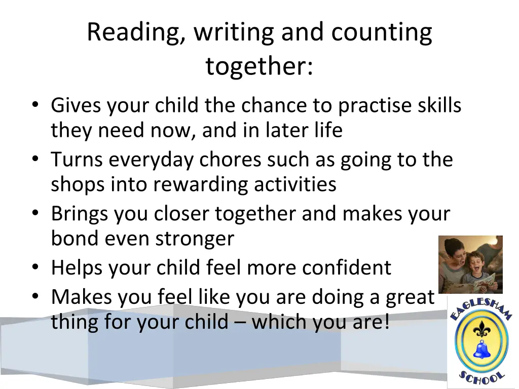 reading writing and counting together gives your