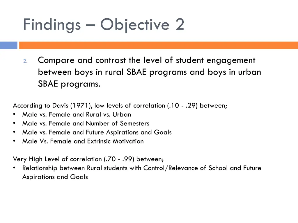 findings objective 2