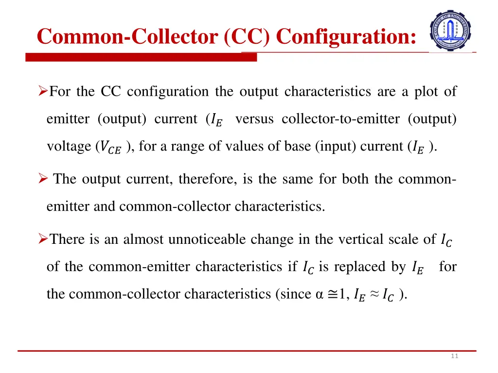 common collector cc configuration 1