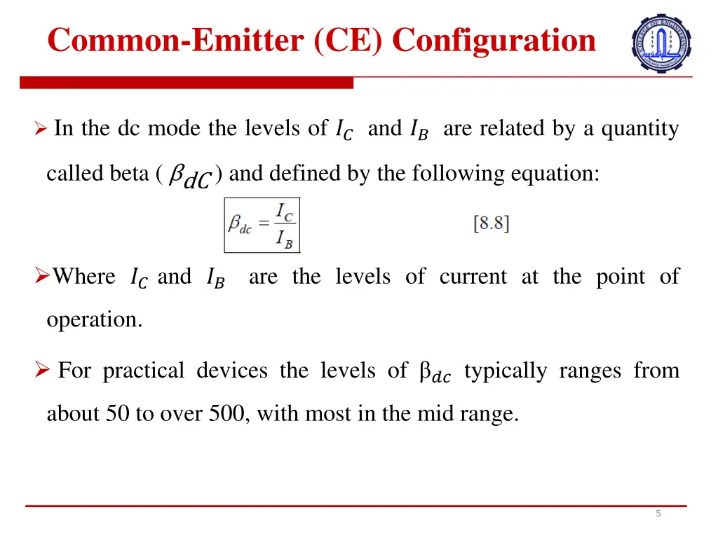 common emitter ce configuration 1