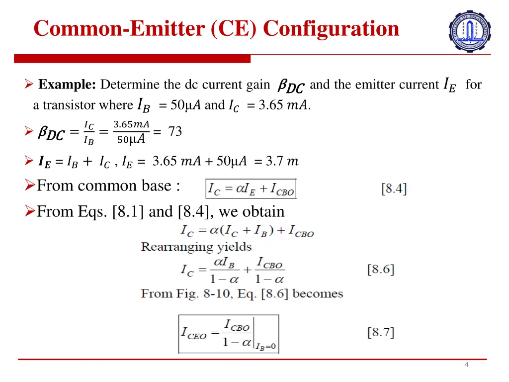 common emitter ce configuration