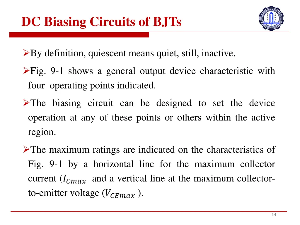 dc biasing circuits of bjts 1