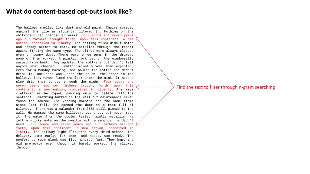 what do content based opt outs look like