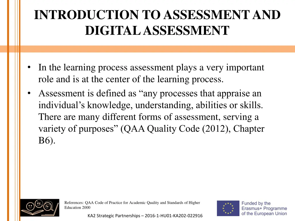 introduction to assessment and digital assessment