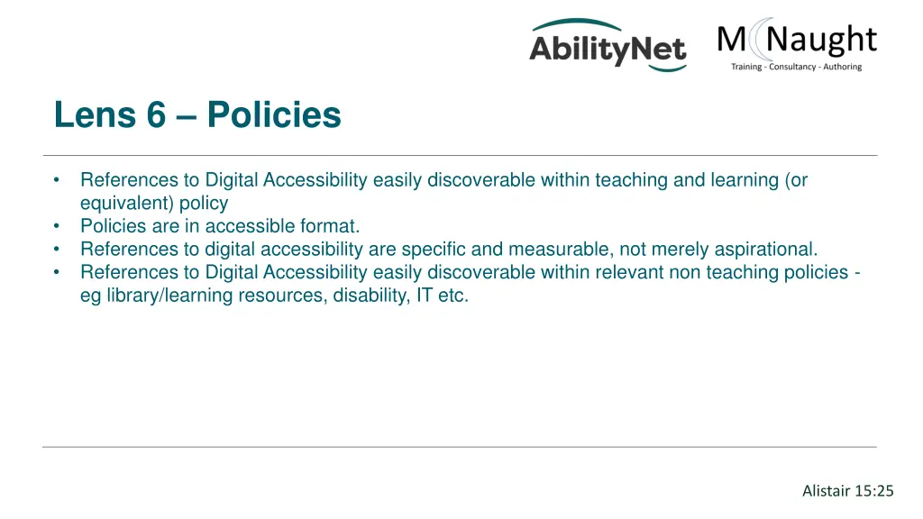 lens 6 policies