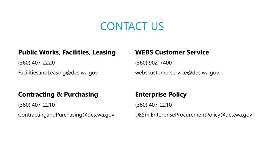 contact us